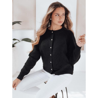 Ženski črni pulover z gumbi MY2512
