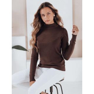 Rjav ženski pulover z ovratnikom MY2481