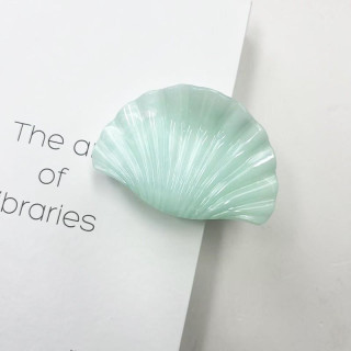 Zelena marmorna sponka za lase - školjka