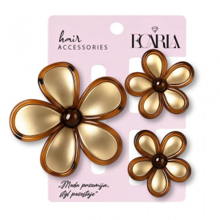 Komplet 3 sponk za lase - rože