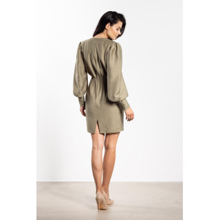 Ženska obleka Sage z V-izrezom