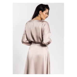 Ženska bež satenasta bluza