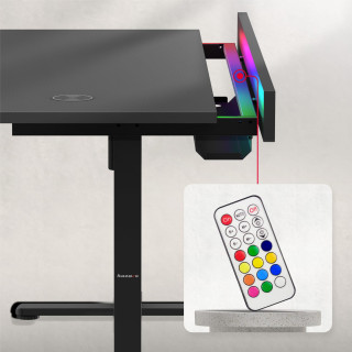 Črna električna miza Huzaro Hero 8.7 RGB LED
