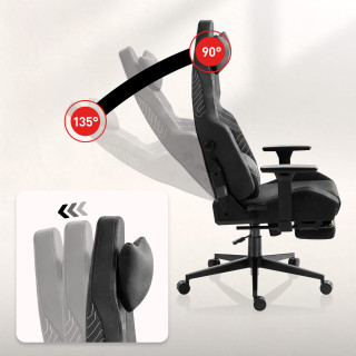 Črn igralni stol Huzaro FORCE 8.1 BLACK