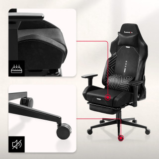 Črn igralni stol Huzaro FORCE 8.1 BLACK