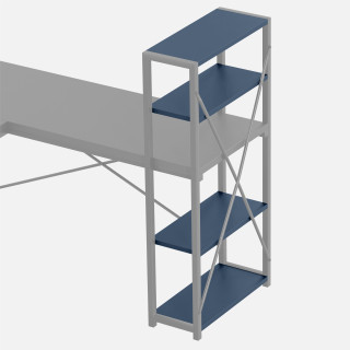 Črna kotna pisalna miza s policami Mark Adler LEADER 5.9 BLACK