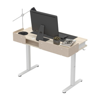 Bela električno nastavljiva pisalna miza Mark Adler LEADER 8.0 WHITE