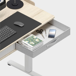 Bela električno nastavljiva pisalna miza Mark Adler LEADER 8.0 WHITE