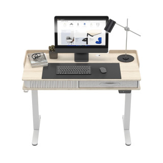 Bela električno nastavljiva pisalna miza Mark Adler LEADER 8.0 WHITE