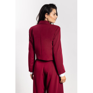 Ženska bordo jakna z dvojnim zapenjanjem