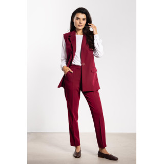 Bordo elegantni ženski telovnik na gumbe