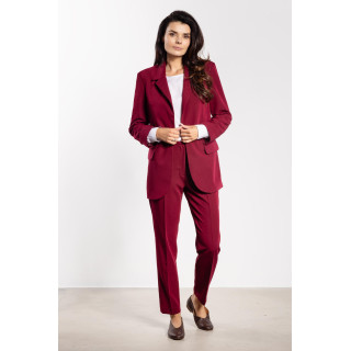 Bordo ohlapna ženska jakna