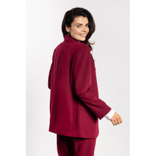 Bordo ohlapna ženska jakna