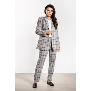 Ženska siva karo jakna