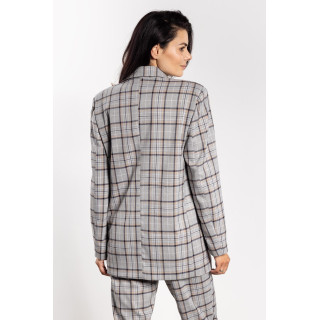 Ženska siva karo jakna
