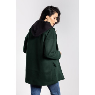 Ženski zeleni prevelik plašč