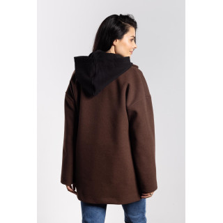 Ženski rjav prevelik plašč