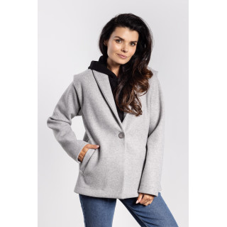 Ženska flis jakna v sivi barvi