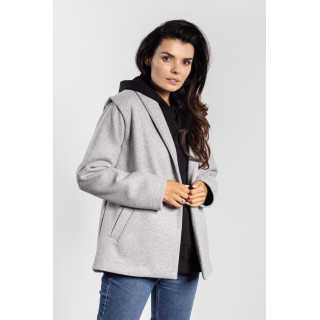 Ženska flis jakna v sivi barvi