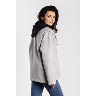 Ženska flis jakna v sivi barvi