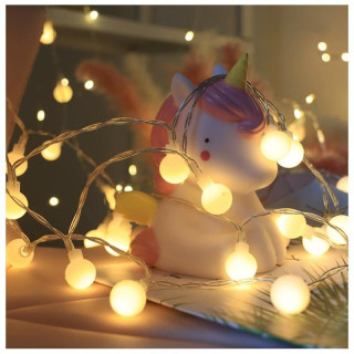 Notranje/zunanje kroglične luči 71 LED - toplo bela