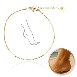 Pozlačena ženska verižica za gleženj