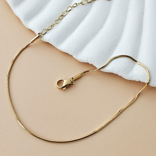 Pozlačena ženska verižica za gleženj