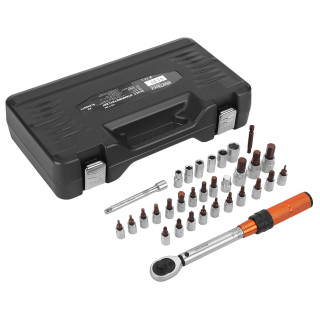 Momentni ključ 1/4" 5–25 Nm, komplet 32 kosov KD11394