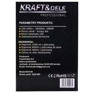 Mešalnik 1500 ml + 800 ml + 400 ml 1850 W KD4149