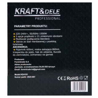 Mešalnik 1500 W + dodatki KD4181