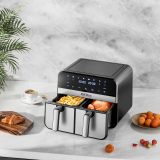 Cvrtnik na vroč zrak 9 l 2500 W dve komori + LCD KD4180