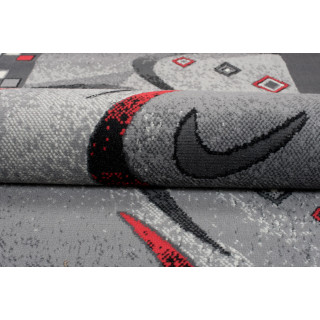 Temno siva vzorčasta preproga