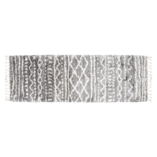 Temno siva moderna preproga z resicami