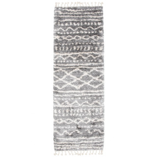 Temno siva moderna preproga z resicami