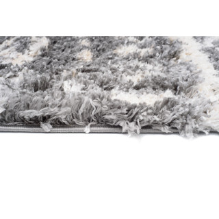 Temno siva moderna preproga z resicami