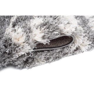 Temno siva moderna preproga z resicami