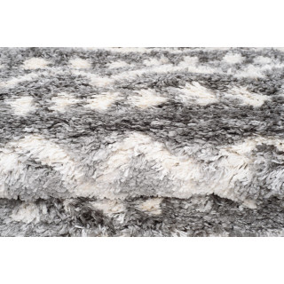 Temno siva moderna preproga z resicami