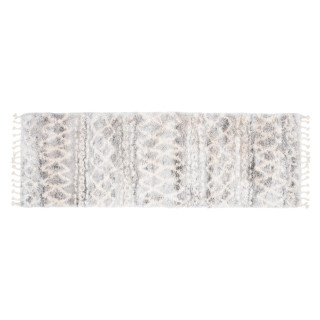 Kosmata siva preproga z resicami