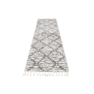 Kosmata kremna preproga z vzorcem