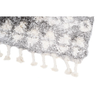 Kosmata preproga v sivi barvi