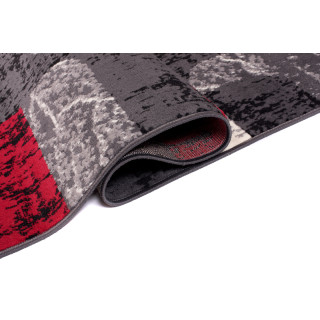 Moderna preproga v sivo-rdeči barvi