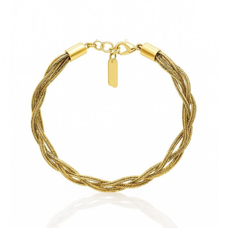 Pozlačena zapestnica iz kirurškega jekla