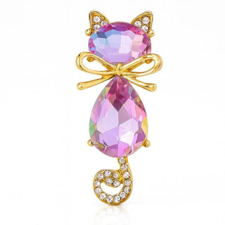 Kristalna broška z muckom