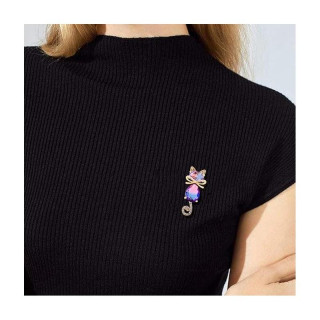 Kristalna broška z muckom