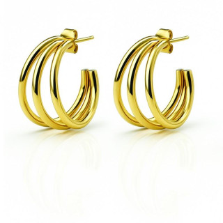 Trojno pozlačeni ženski uhani