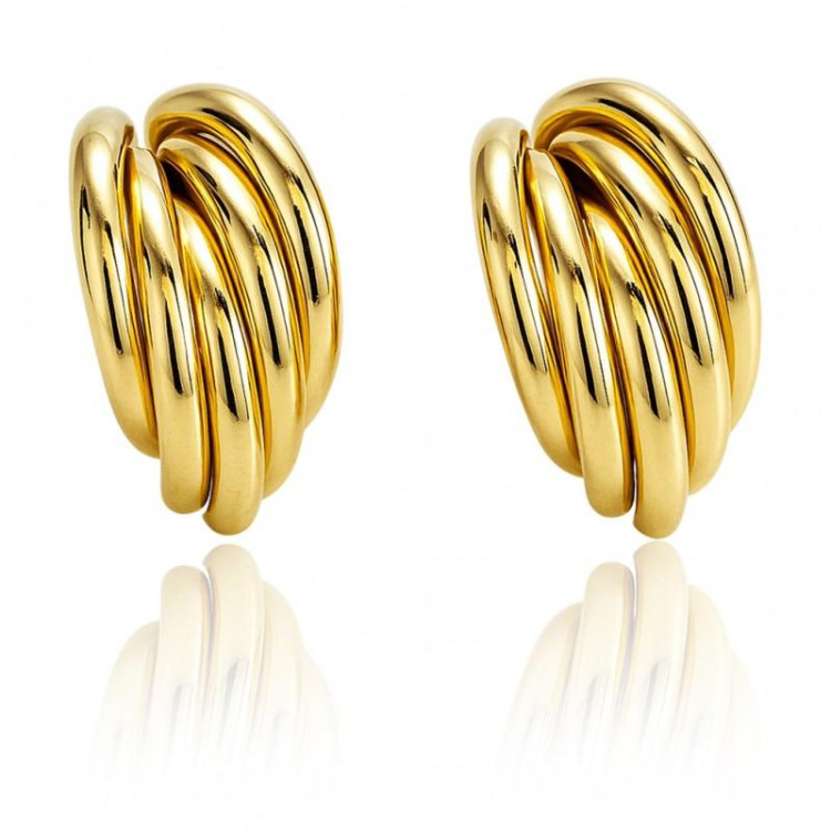 Ženski pozlačeni uhani