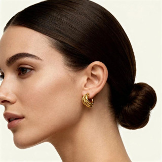 Ženski pozlačeni uhani