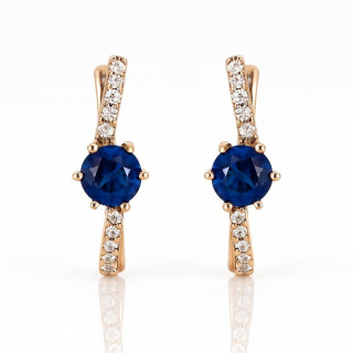 Pozlačeni elegantni ženski uhani