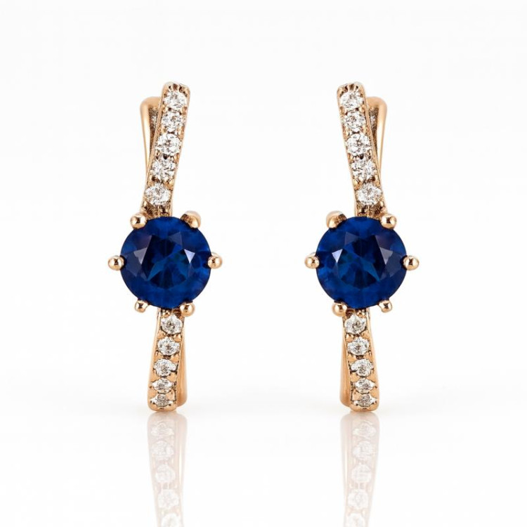 Pozlačeni elegantni ženski uhani