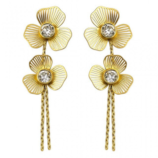 Ženski viseči uhani z rožami